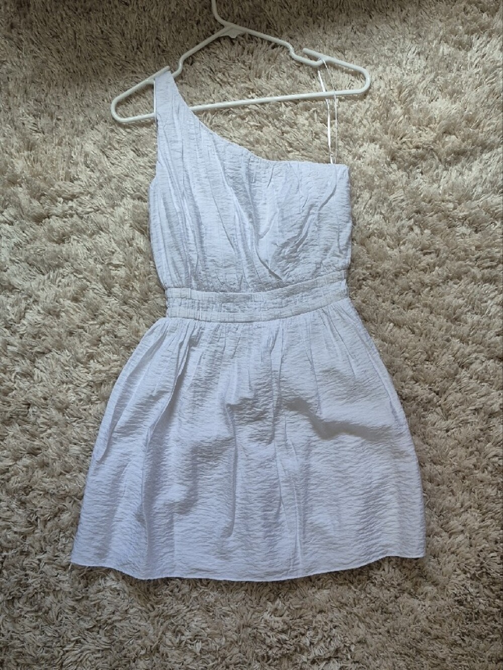 French Connection White One-Shoulder Sundress